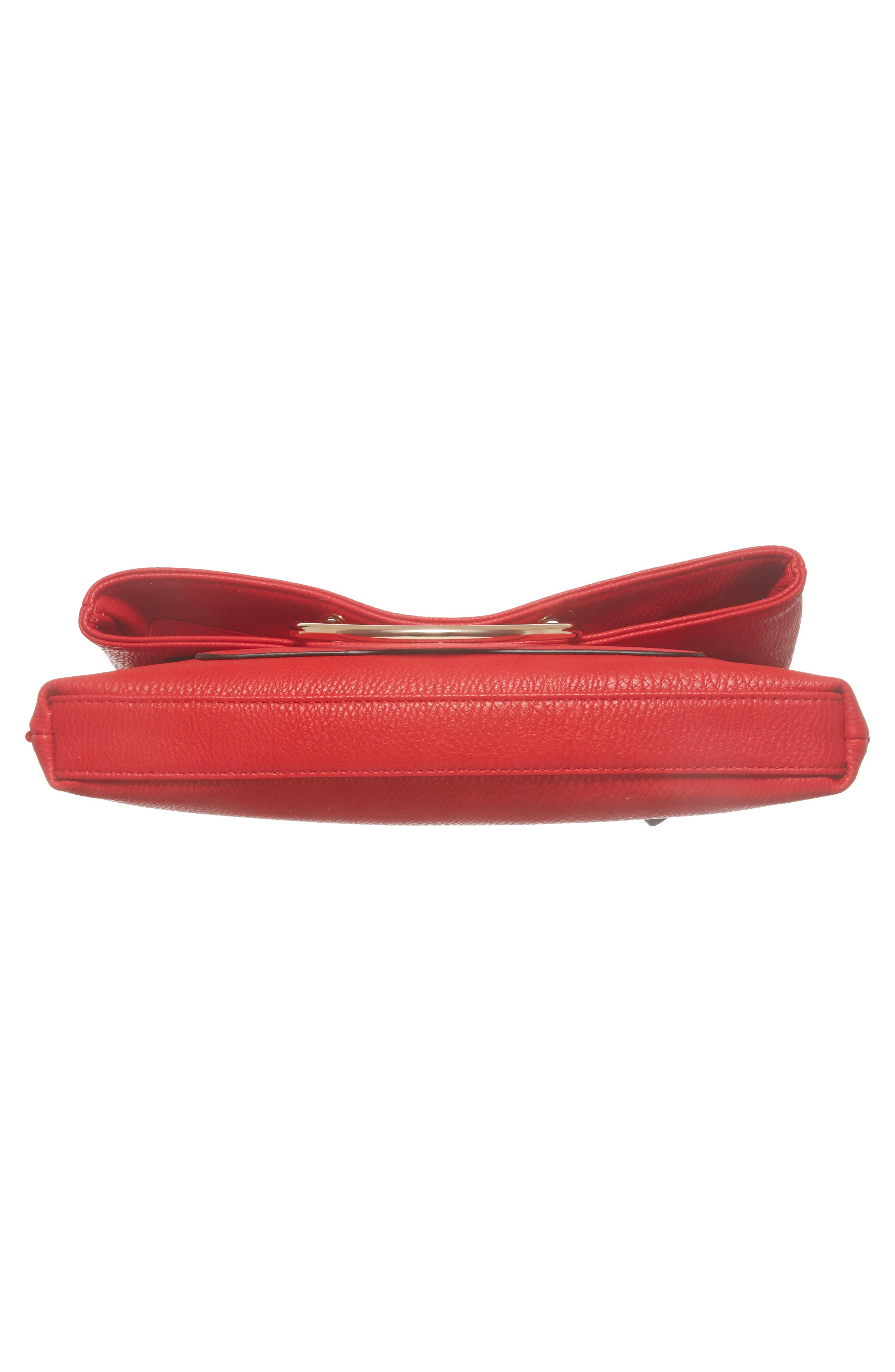 Foldover Ring Clutch, Alternate, color, RED