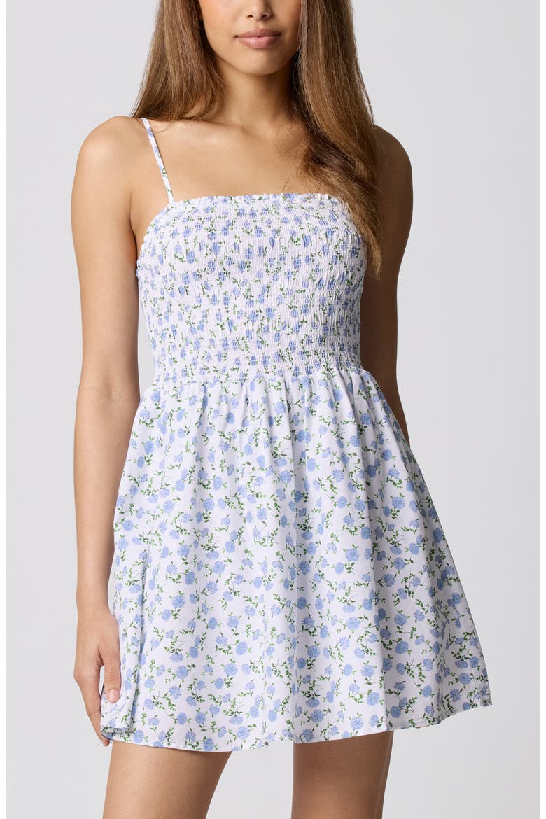 Fit & Flare Mini Sundress, Alternate, color, PEONIE