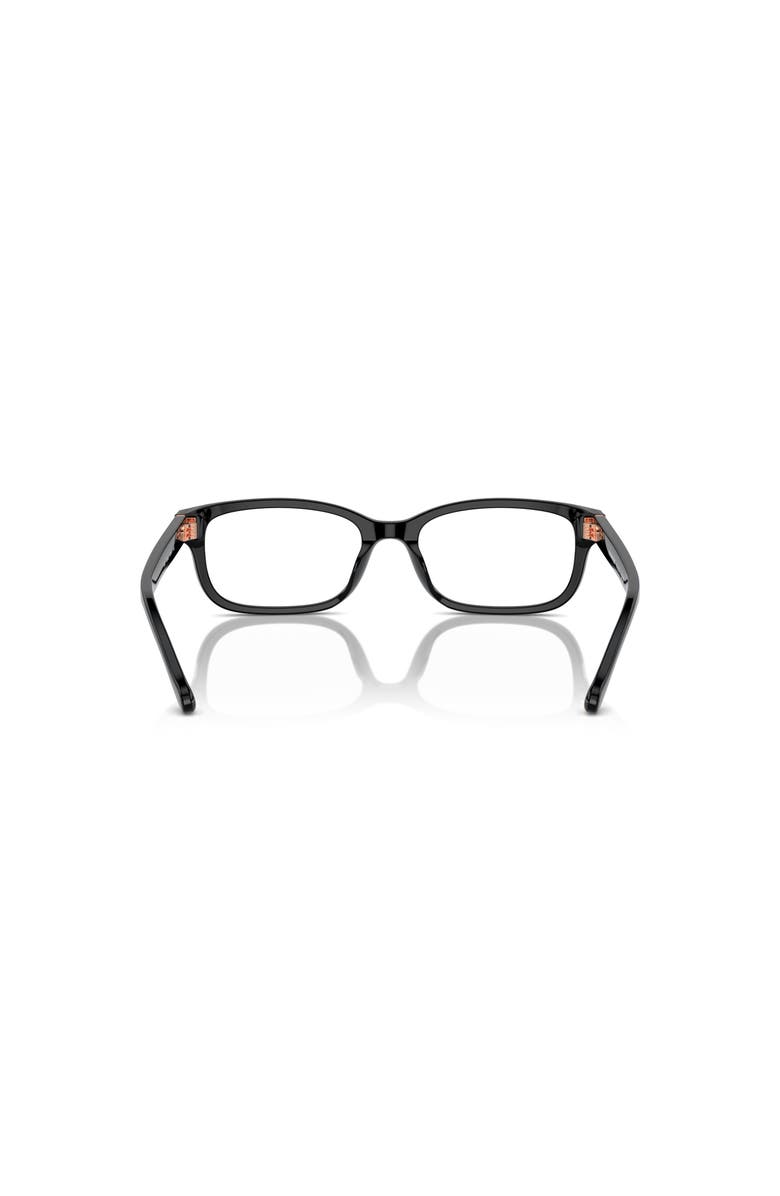 COACH 50mm Rectangle optical glasses, Alternate, color, Black