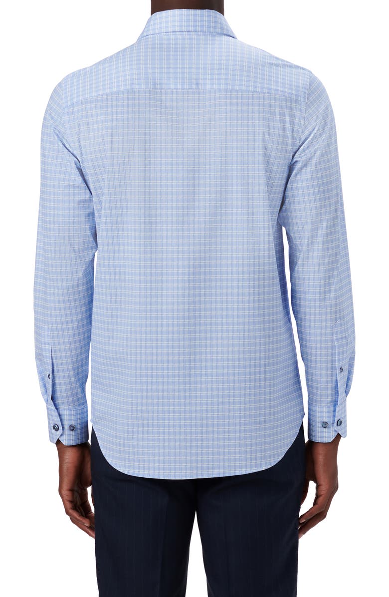 Bugatchi OoohCotton<sup>®</sup> Geometric Print Button-Up Shirt, Alternate, color, 