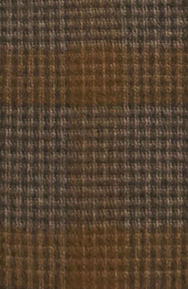 Theory Plaid Belted Wool & Cashmere Coat, Alternate, color, Brass Multi