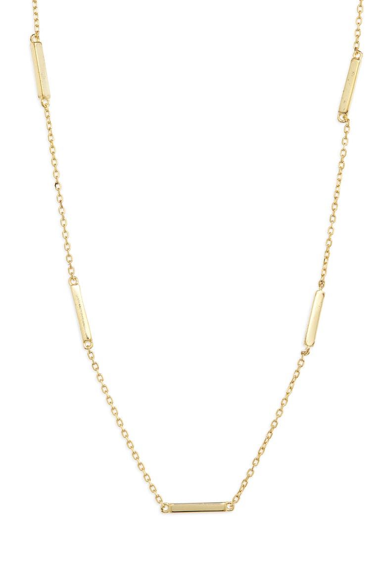 Bar Station Necklace, Main, color, GOLD