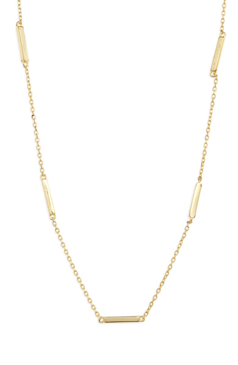 Shashi Bar Station Necklace, Main, color, Gold