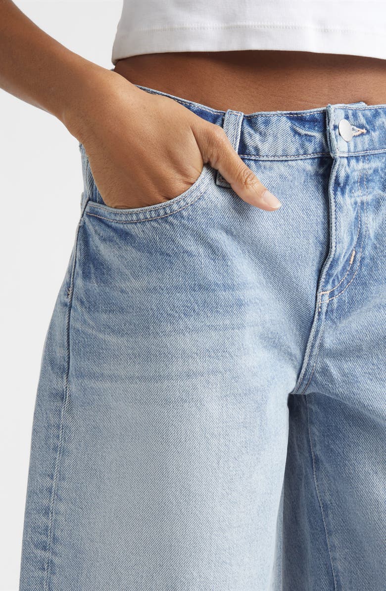 L'AGENCE River Raw Hem Denim Bermuda Shorts, Alternate, color, Zantana