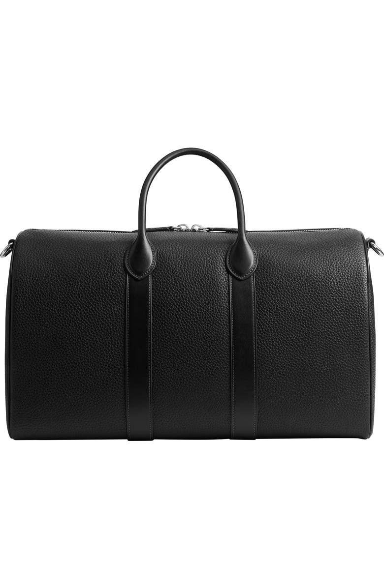 COACH Compass 45 Leather Duffle Bag, Alternate, color, Black