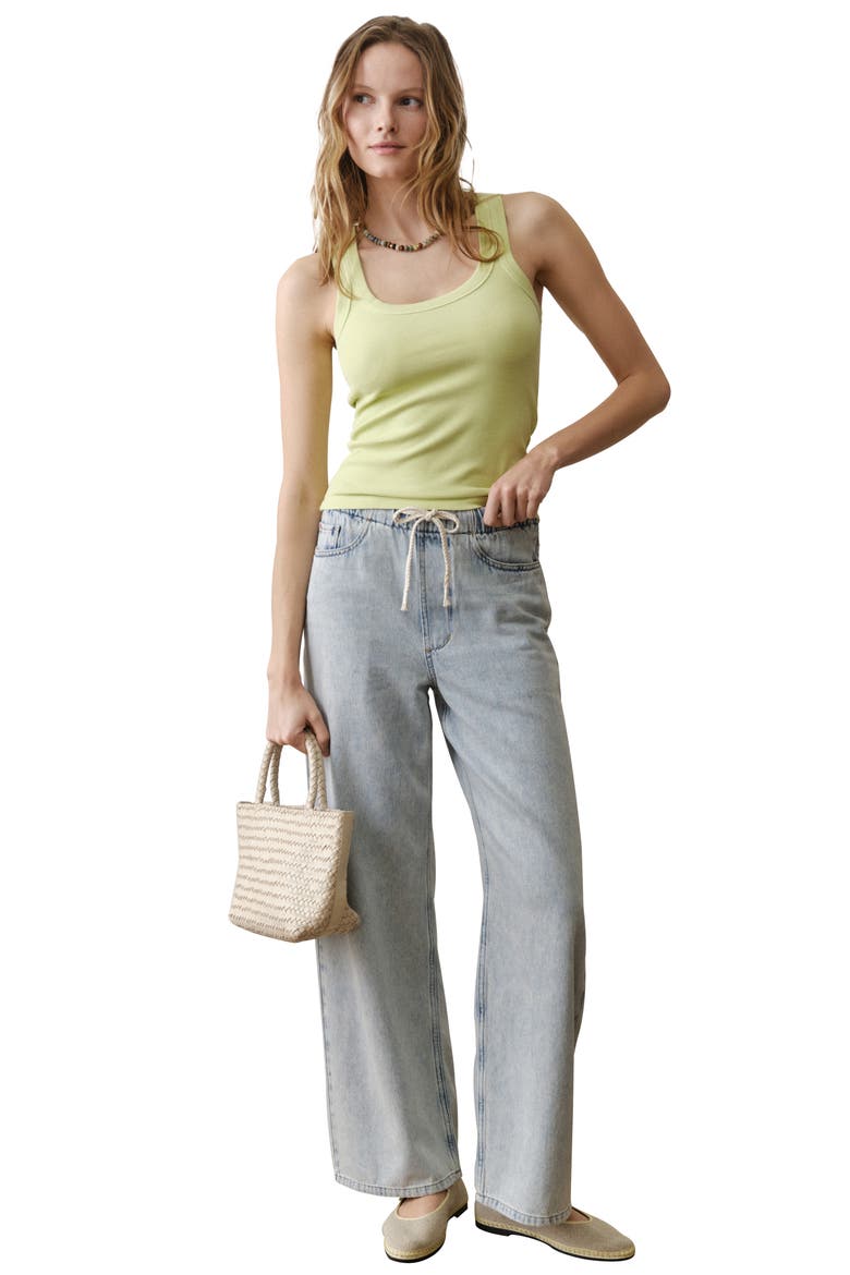 Lexi Scoop Neck Rib Tank, Alternate, color, FADED LIME
