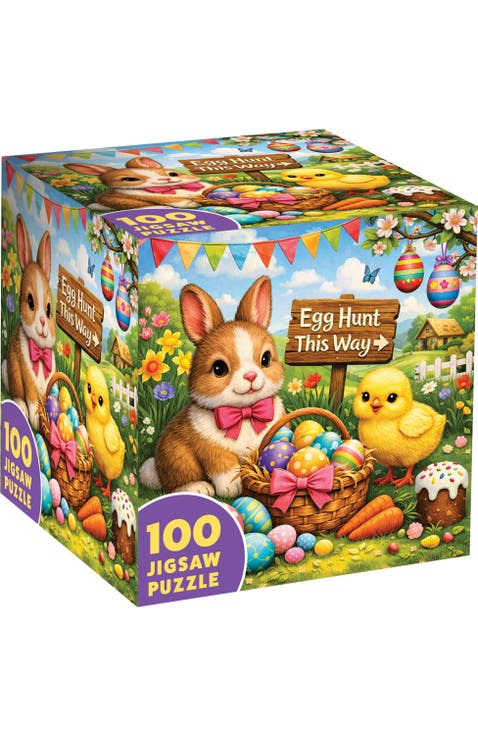 Easter 100 Piece Puzzle - Egg Hunt - 10"x10"