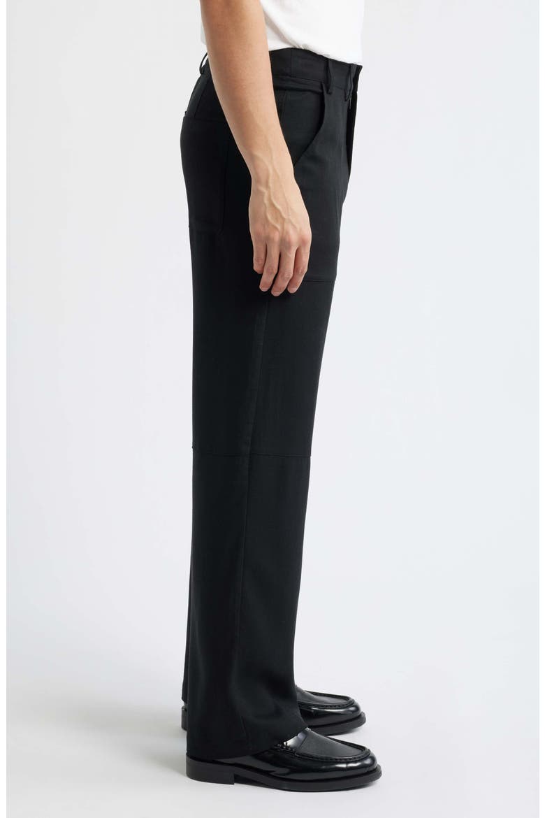 Elliot Relaxed Fit Wide Leg Pants, Alternate, color, BLACK