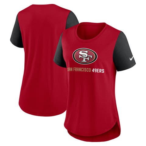 Women's Nike Scarlet San Francisco 49ers Nod Tri-Blend T-Shirt