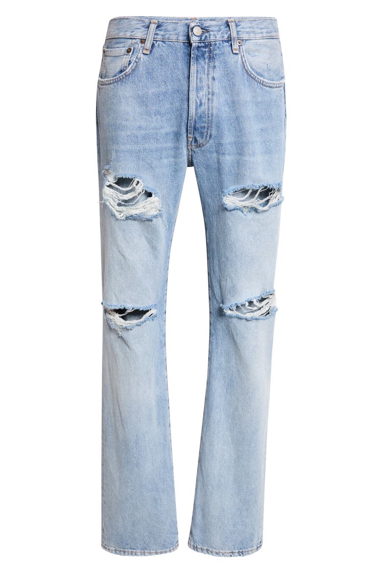 1996M Regular Fit Ripped Straight Leg Jeans, Alternate, color, LIGHT BLUE