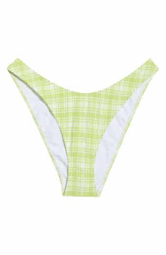 Rae Plaid High Cut Bikini Bottoms