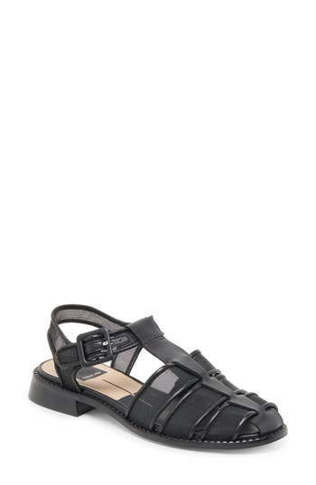 Dolce Vita Holis Mesh Fisherman Sandal In Black
