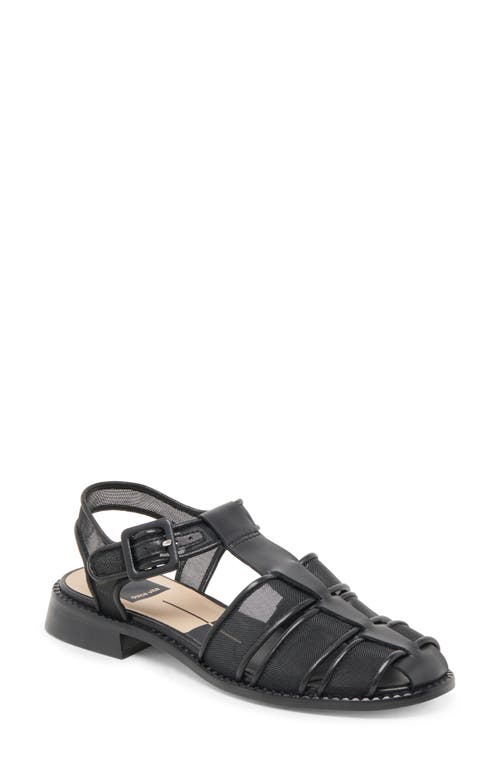 Dolce Vita Holis Mesh Fisherman Sandal In Onyx Mesh