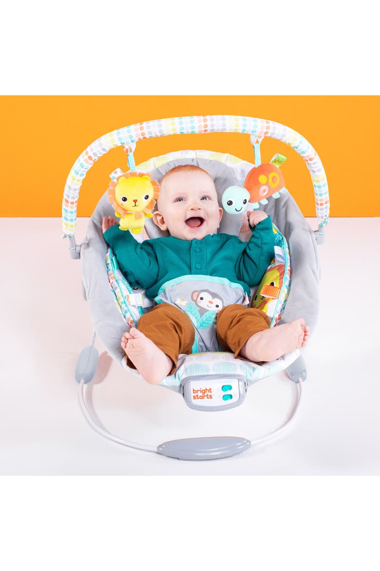Whimsical Wild Comfy Bouncer Seat with Soothing Vibration and Melodies, Main, color, MULTICOLORED