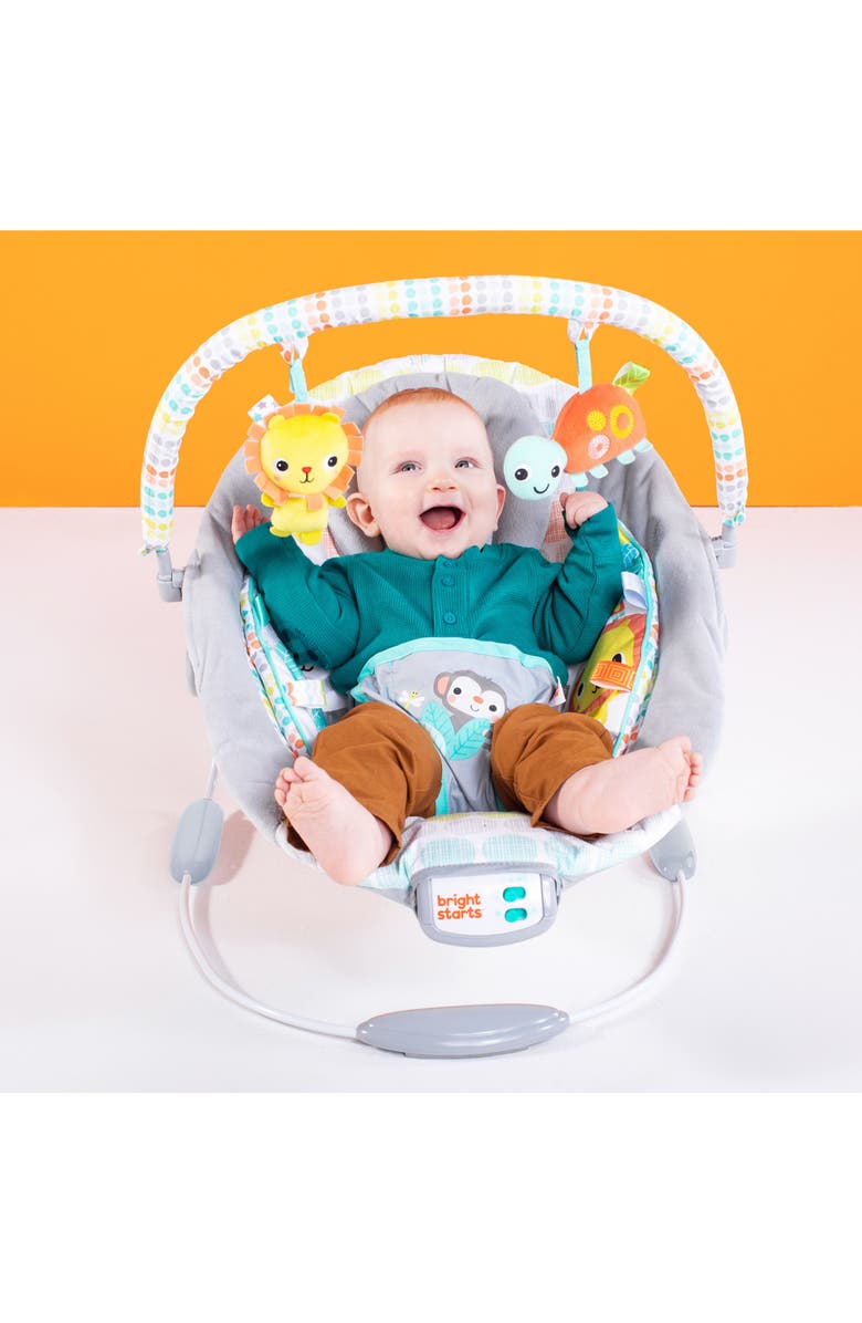 BRIGHT STARTS Whimsical Wild Comfy Bouncer Seat with Soothing Vibration and Melodies, Main, color, Multicolored