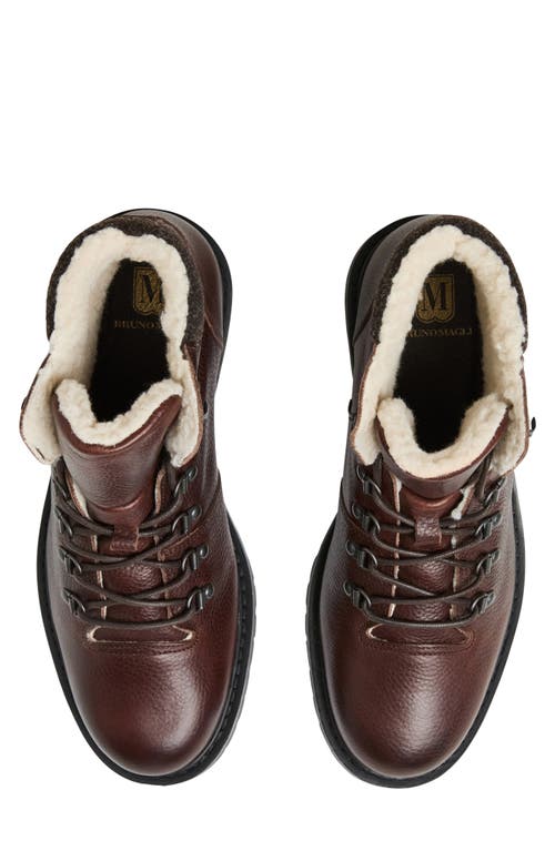 Bruno Magli Philip Lace-up Boot In Brown Tumbled
