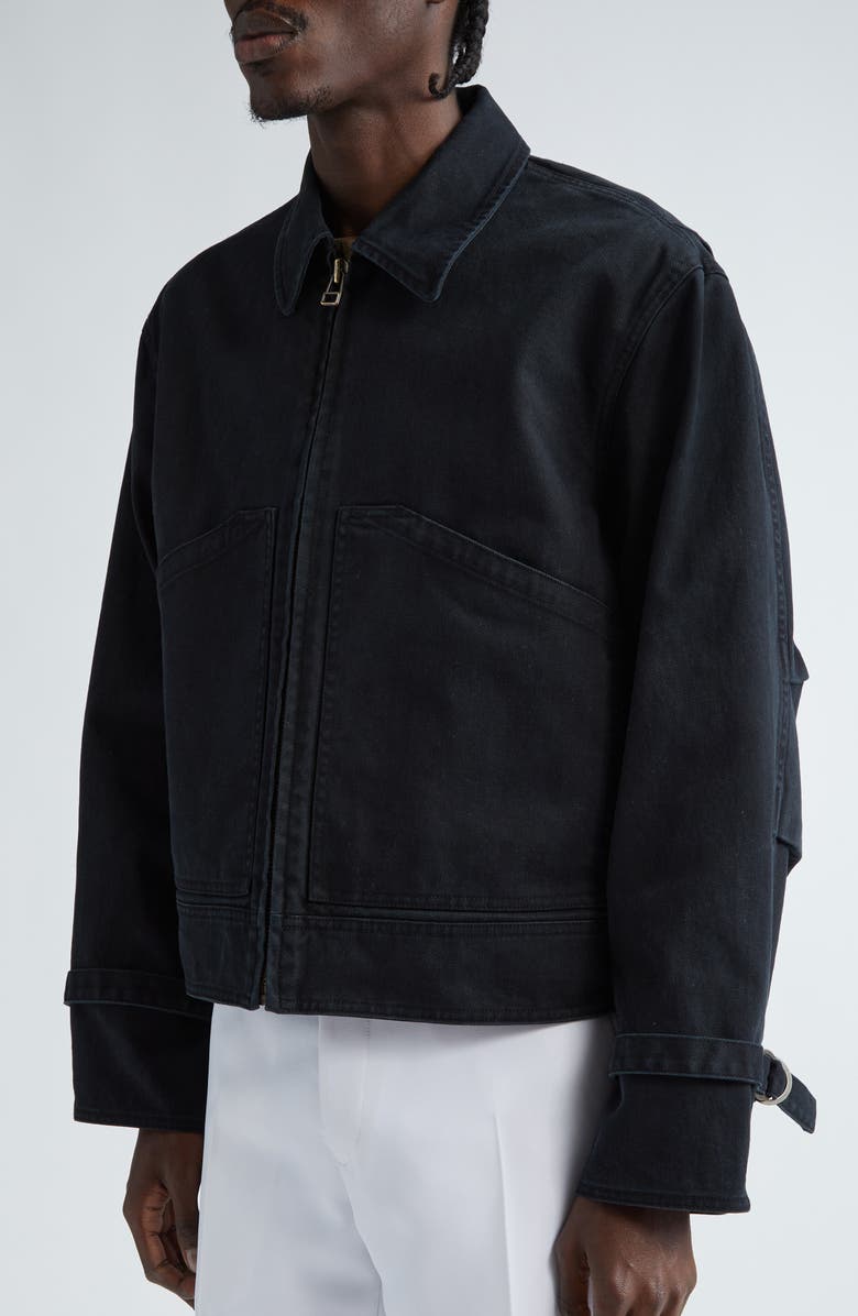 STOCKHOLM SURFBOARD CLUB Cotton Twill Work Jacket, Alternate, color, Black