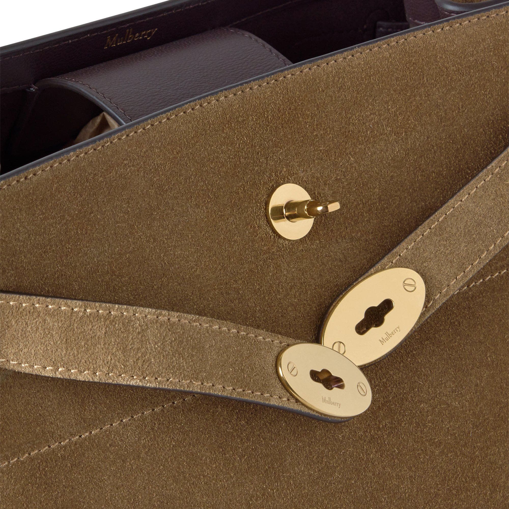 Mulberry Large Islington Bucket Suede, Alternate, color, Salcombe Sand