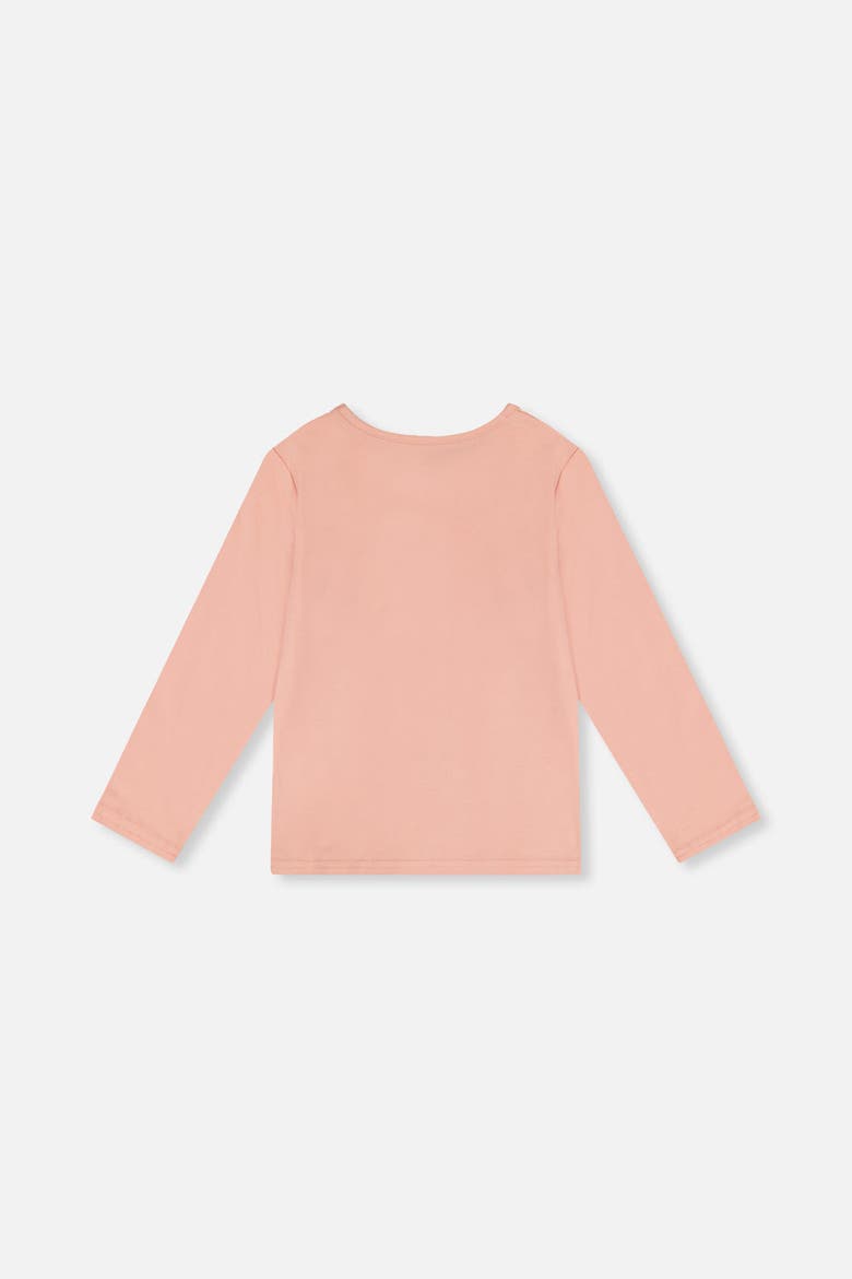 Organic Cotton Shiny Nose Long Sleeve T-Shirt, Alternate, color, Pink