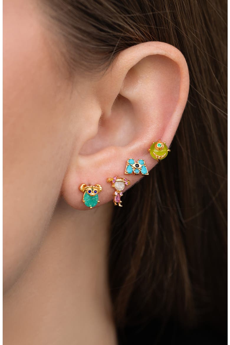 x Disney® Pixar Monster's Inc. Set of 4 Stud Earrings, Alternate, color, GOLD