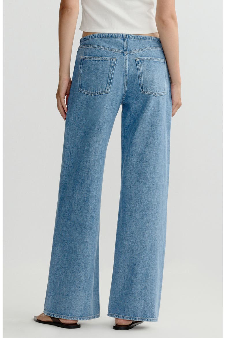 Sienna Drawstring Low Rise Relaxed Wide Leg Jeans, Alternate, color, RIVER AURA