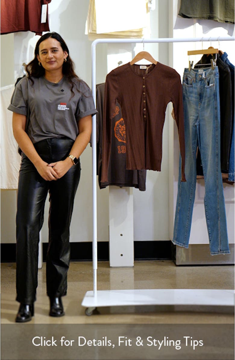 Paradise Pointelle Stitch Organic Cotton Blend Henley, sales video thumbnail