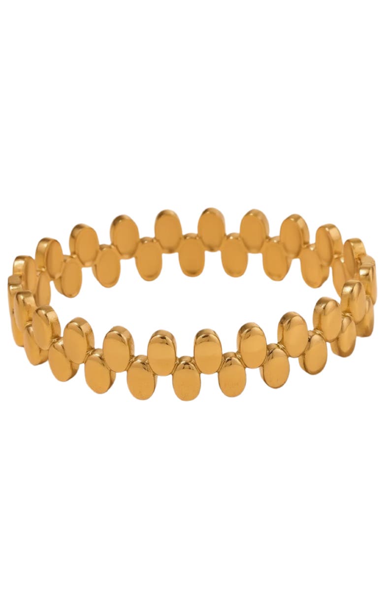 AKALIA Waterproof 18K Gold Plated Dot Round Bracelet, Main, color, 