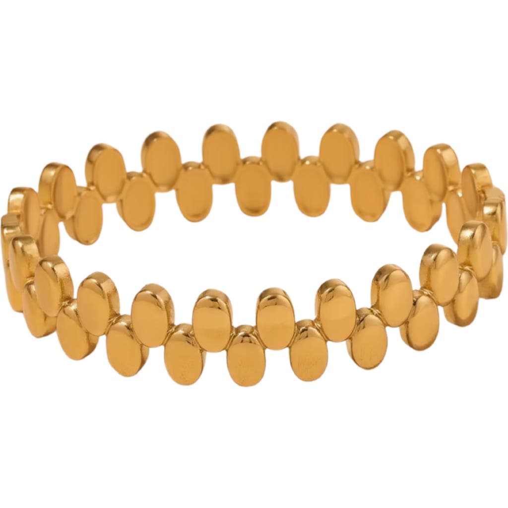 Akalia Waterproof 18k Gold Plated Dot Round Bracelet In Gold