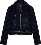 Desigual Flocked Denim Trucker Jacket
