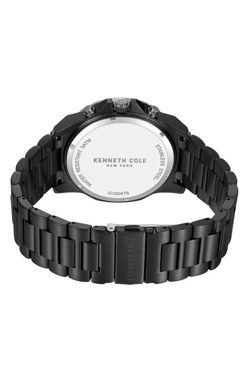 Kenneth Cole New York The Hollis Chronograph Bracelet Watch, 45mm In Black