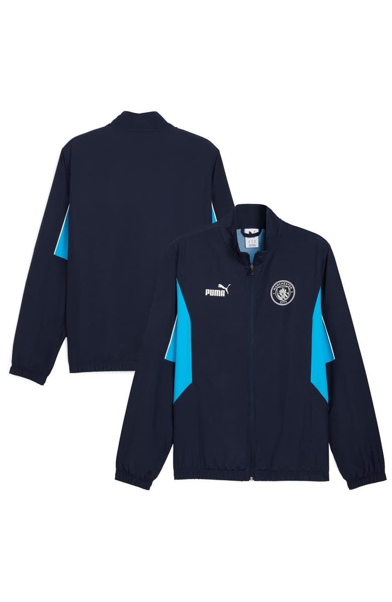 PUMA Men's Puma Navy Manchester City ftblARCHIVE Full-Zip Jacket, Main, color, 