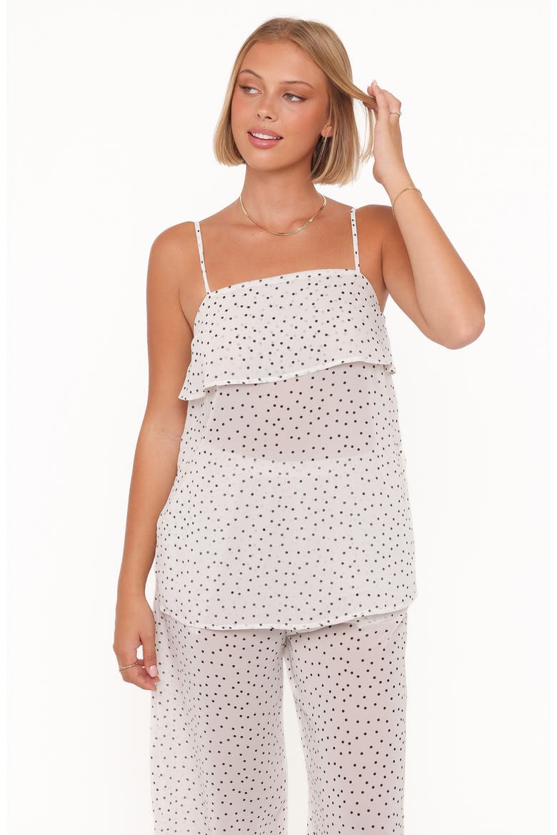 Hazel Cami & Pants Set, Alternate, color, CREAM POLKA DOT