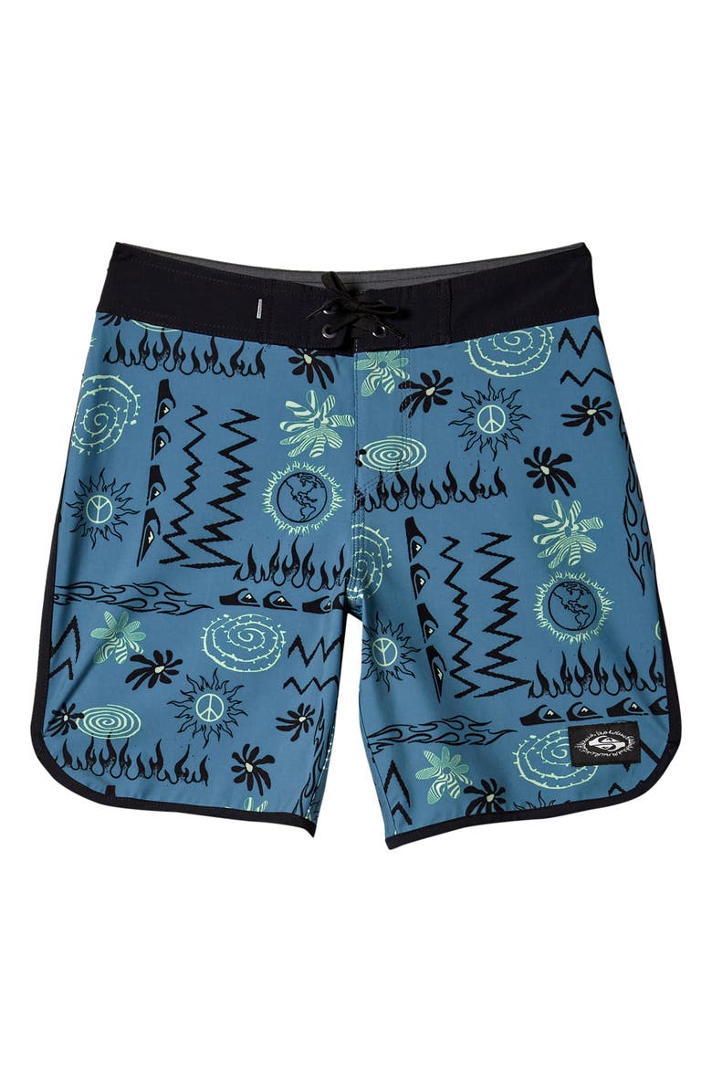 Quiksilver Surfsilk Radical Scallop Board Shorts, Main, color,
