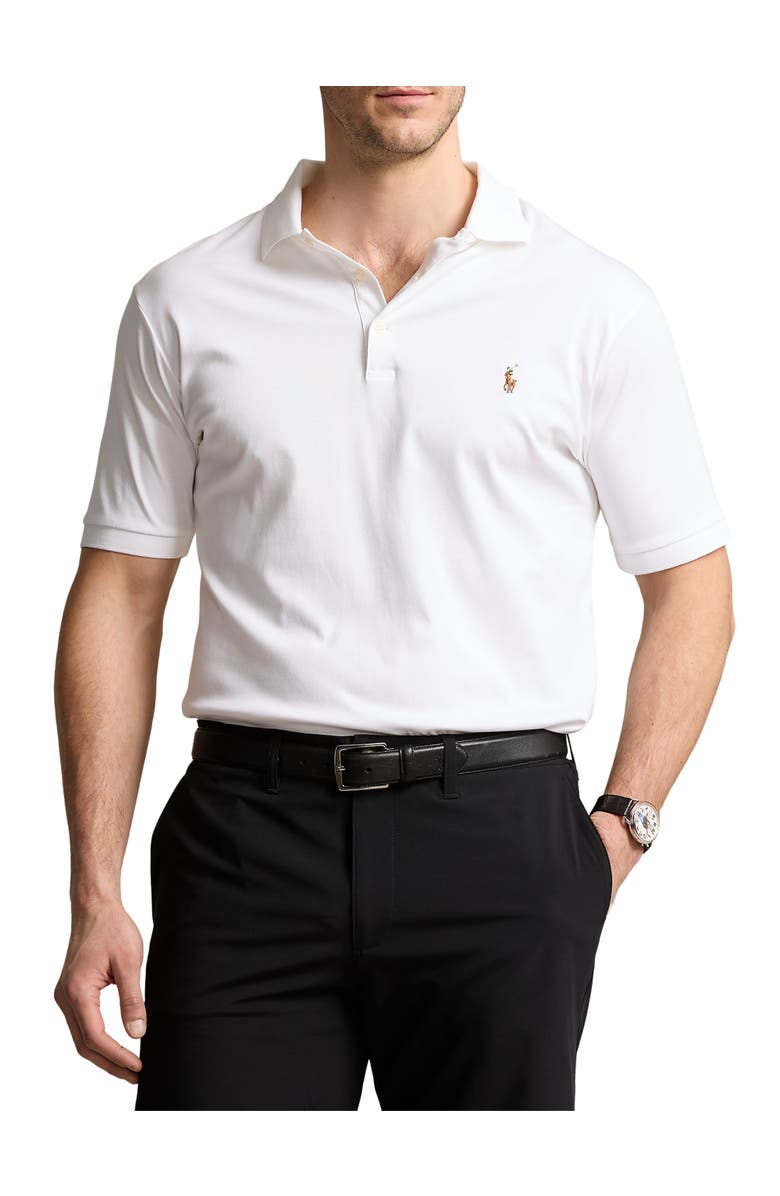 Polo Ralph Lauren Big & Tall Soft Touch Polo Shirt, Main, color, White