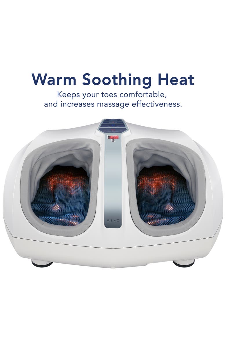 MIKO Shiatsu Foot Massager with Deep Kneading and Heat in White, Alternate, color, White