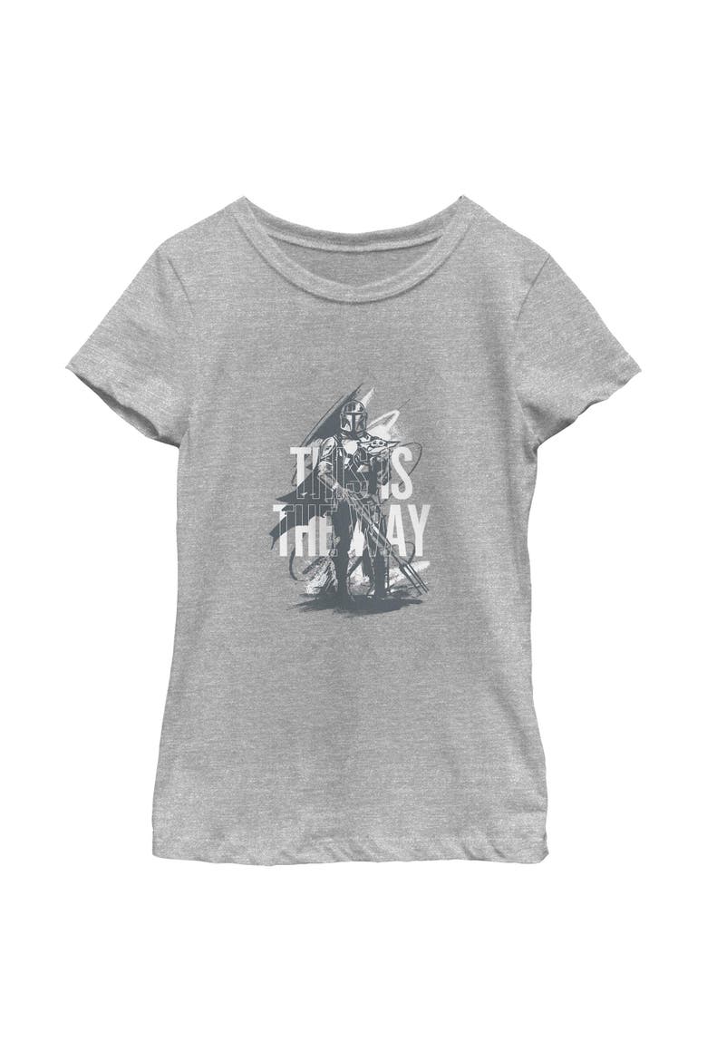 Girls Star Wars The Mandalorian and Grogu This Is the Way Painting T Shirt, Main, color, Athletic Heather