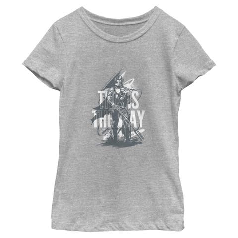 Girls Star Wars The Mandalorian and Grogu This Is the Way Painting T Shirt