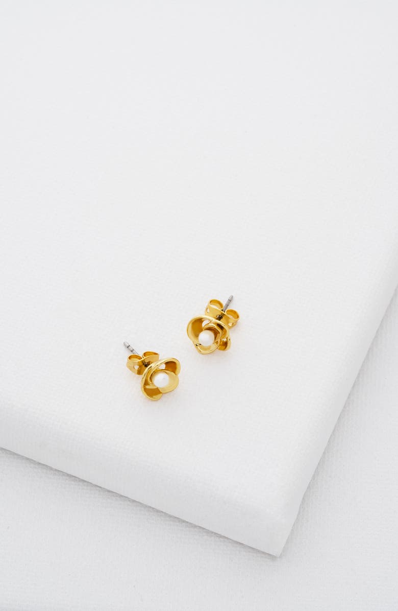 Ted Baker Flo Faux Pearl Stud Earrings, Alternate, color, 
