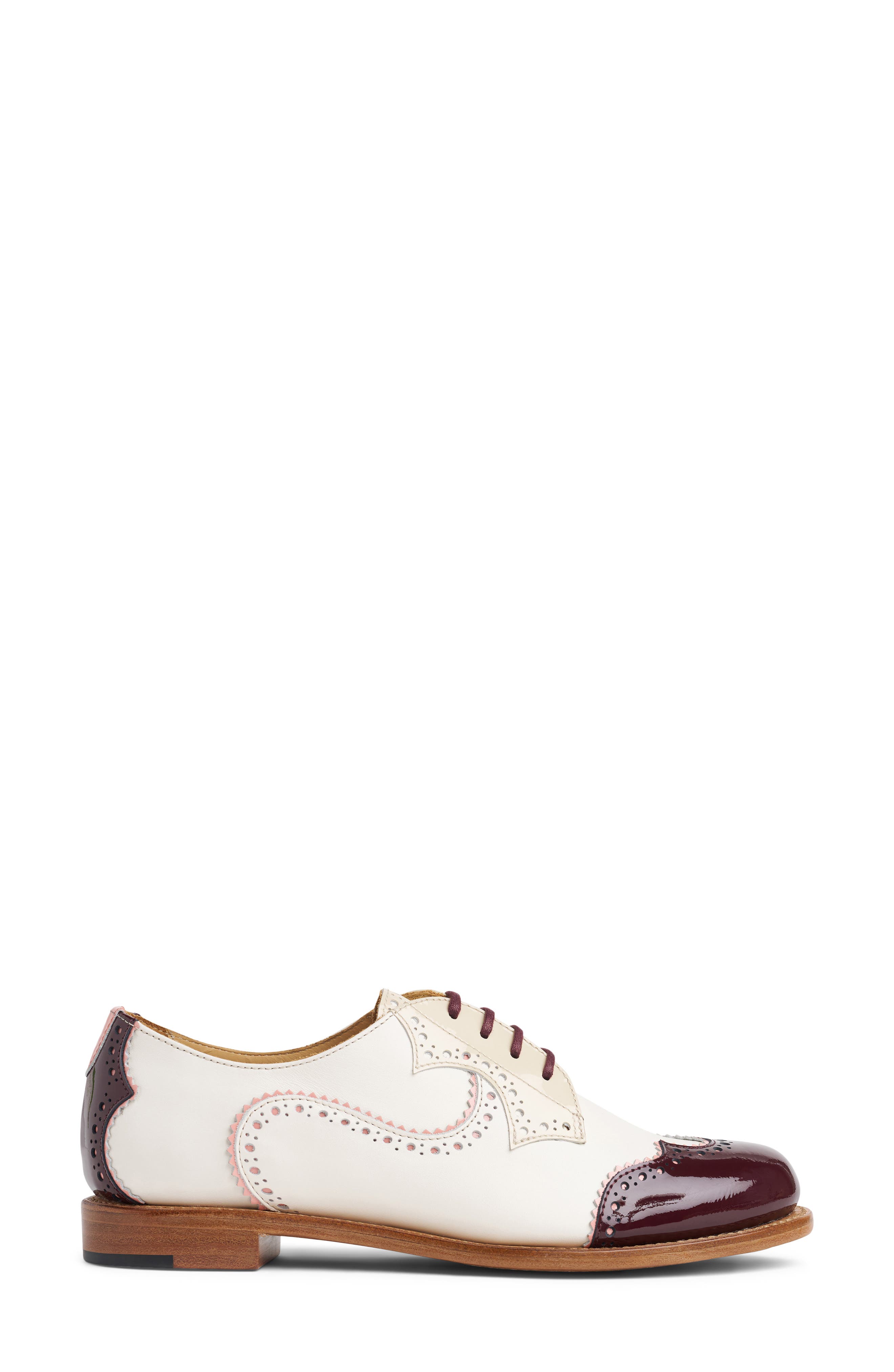 Ms. Eugenie Brogue Derby, Alternate, color, BERRIES/ CREAM