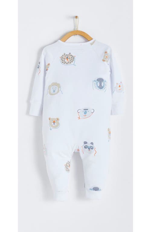 Babycottons Wild Zip Footless Pajama For Infant In Multi