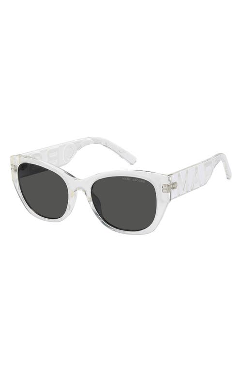 Marc Jacobs 807s Acetate Rectangle Sunglasses In Crystal/grey