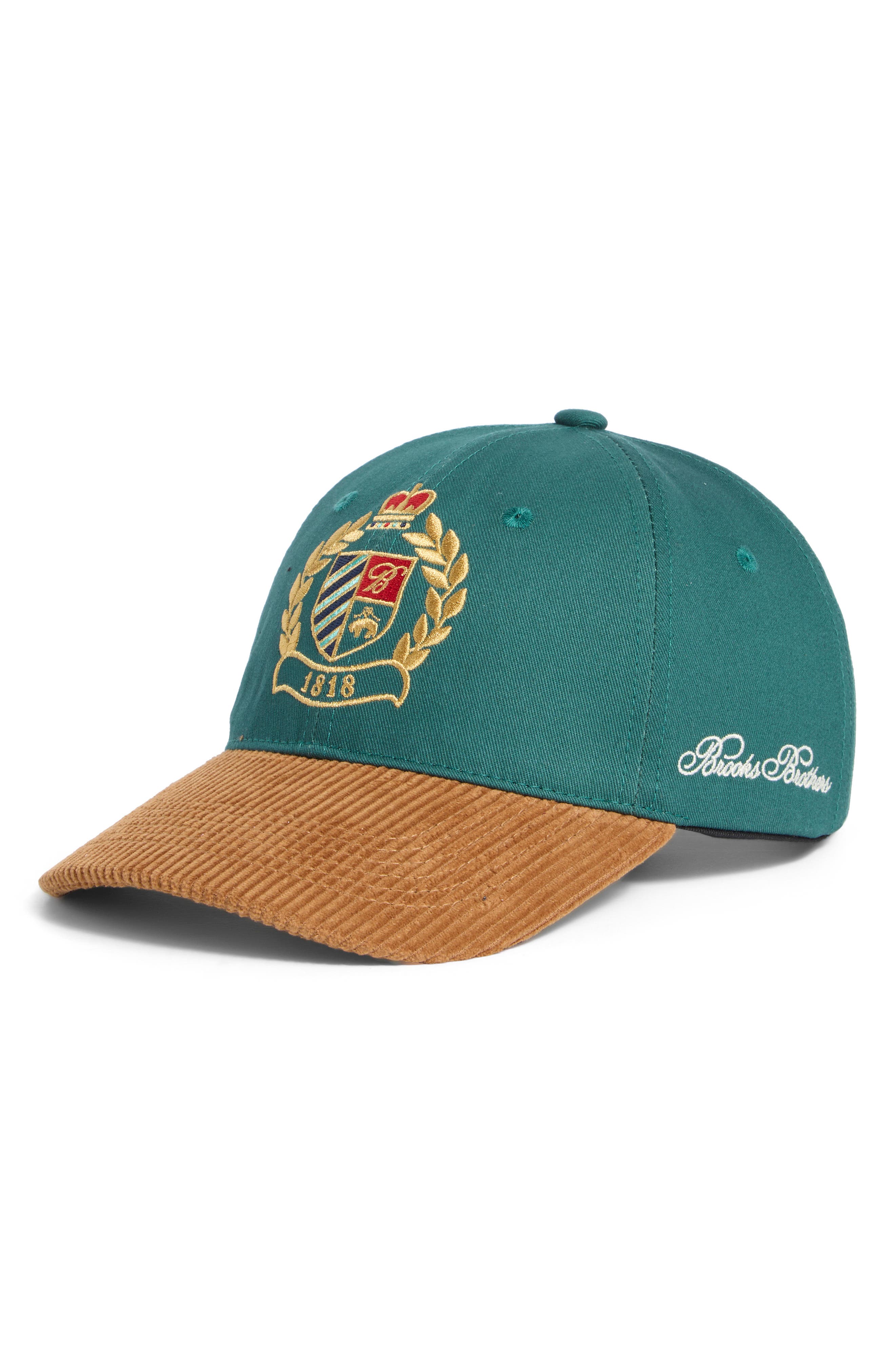 Brooks Brothers Crest Embroidered Adjustable Baseball Cap