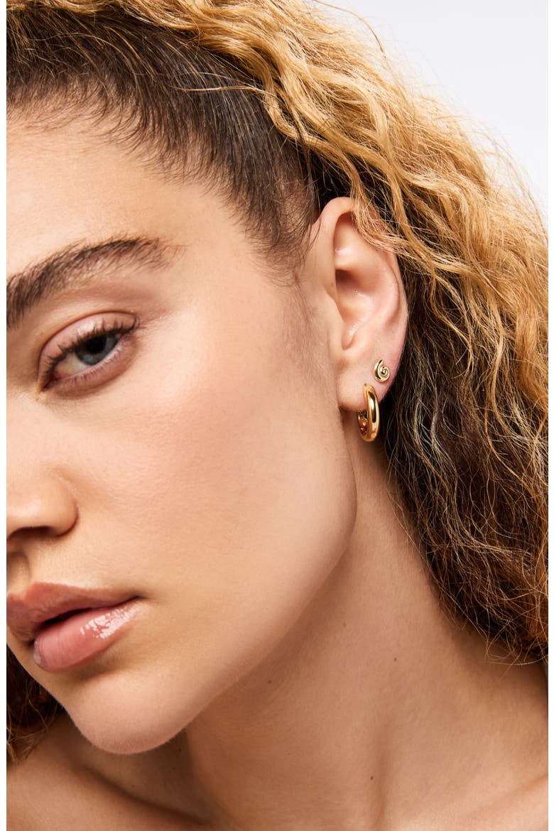 Gold Stud Earrings - Ariel Studs, Alternate, color, Gold