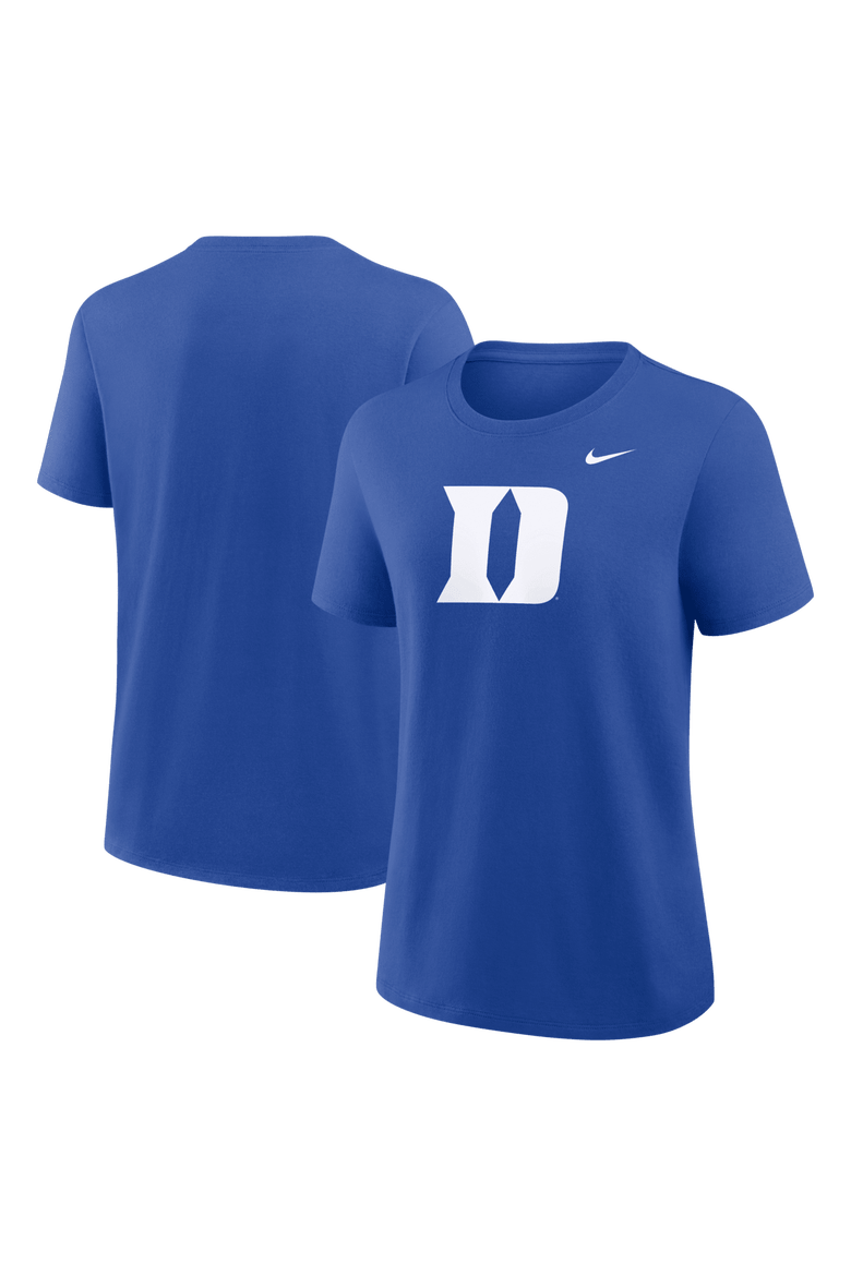 Women's Nike Royal Duke Blue Devils Primary Logo T-Shirt, Main, color, Royal