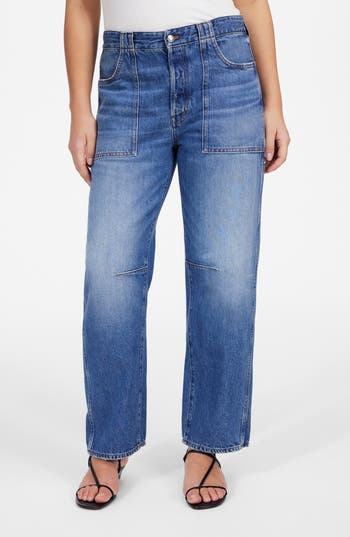 Madewell The Darted Utility Barrel Leg Jeans in Kingsmark Wash at Nordstrom Rack, Size 33