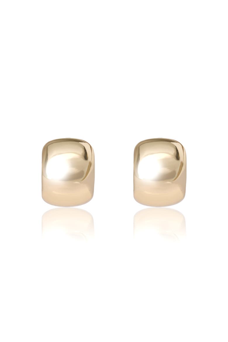 Wide Gold Hoop Earrings, Alternate, color, Gold