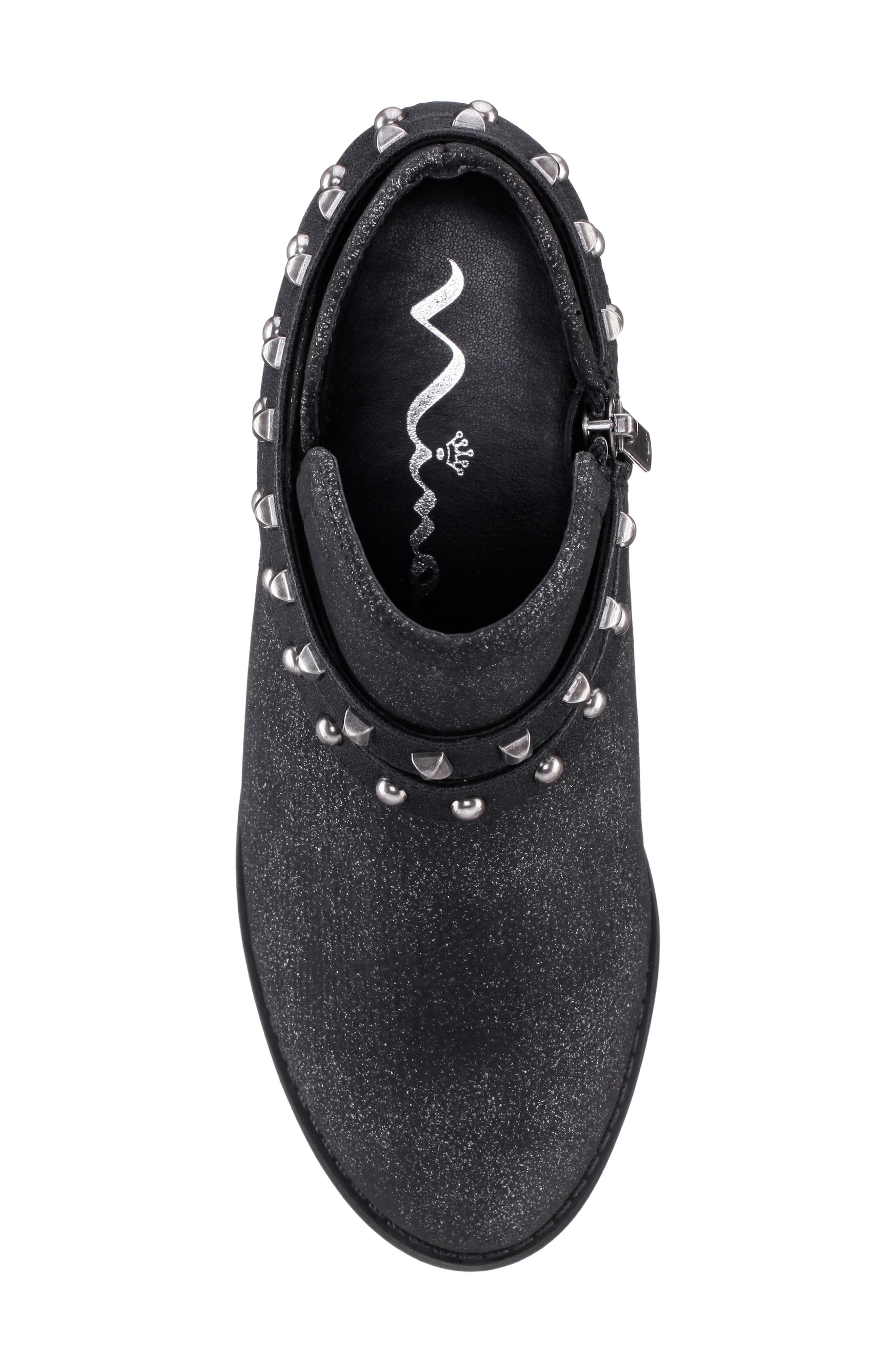 Nina Kids' Nicolena Studded Bootie, Alternate, color, Black