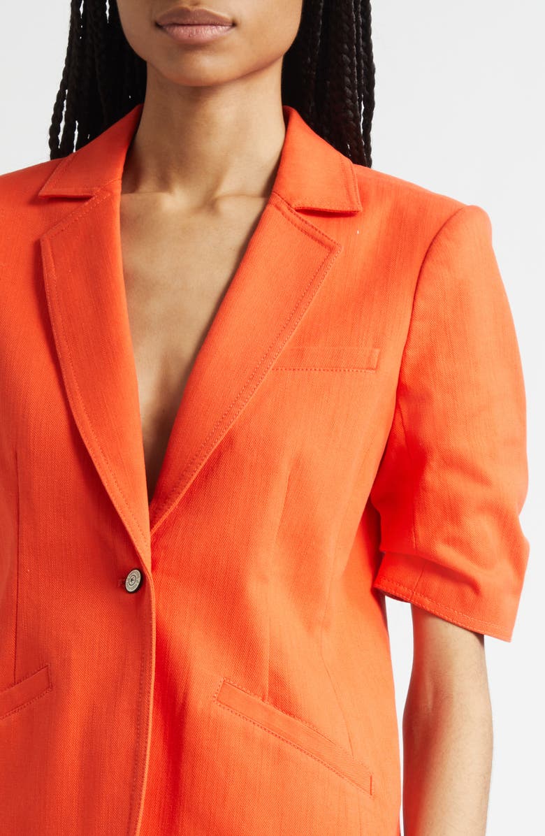 Cinq à Sept Stretch Cotton Blazer, Alternate, color, Cherry Tomato