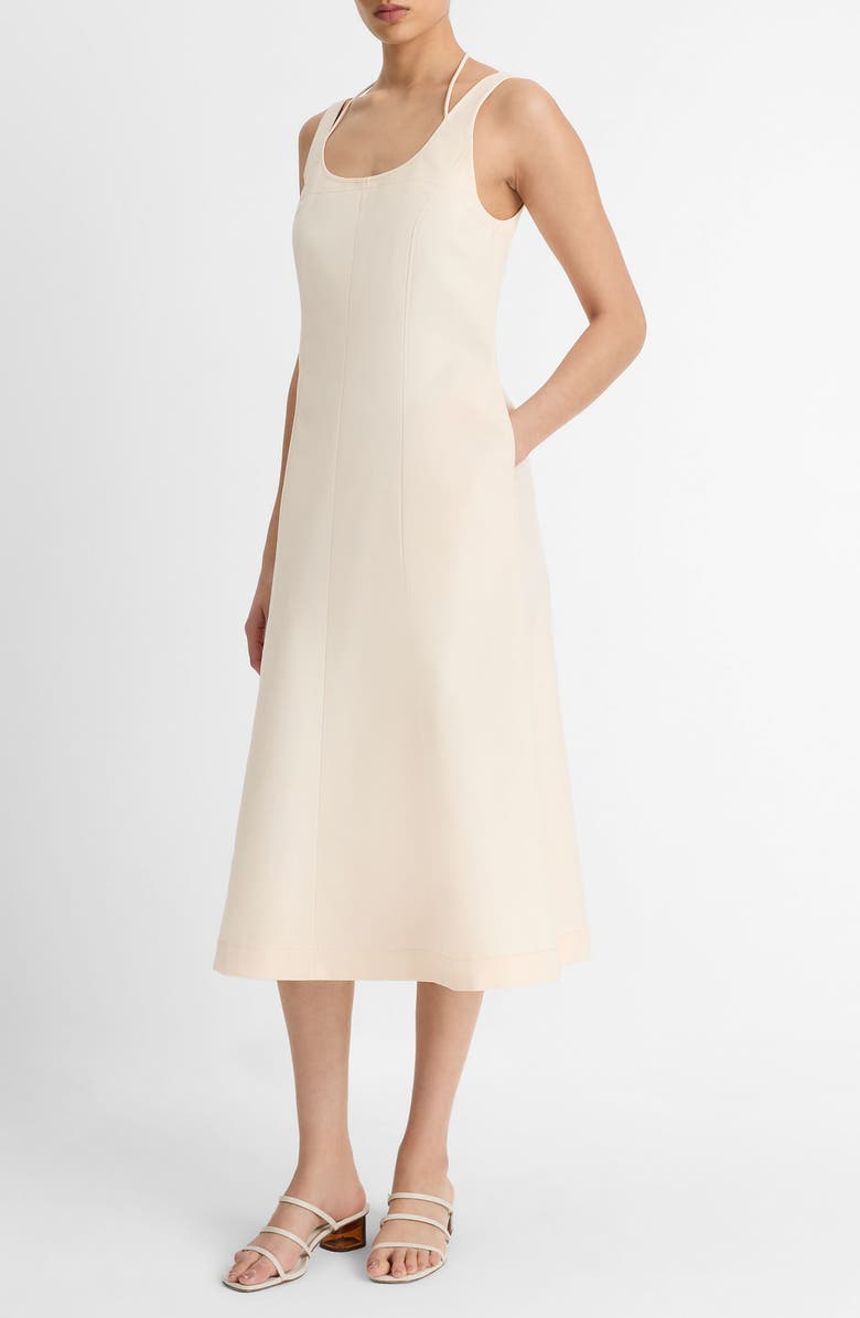 Vince Stretch Cotton Tank Dress, Alternate, color, Rose Nectar