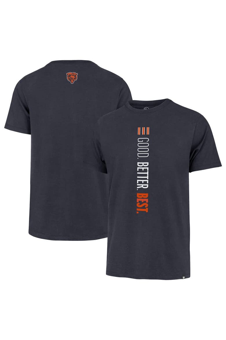 Men's '47  Navy Chicago Bears Good. Better. Best. Franklin T-Shirt, Main, color, Navy